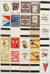 Filuminismo. Provas de cartelas de fósforos com marcas variadas de cigarros. 10 peças. Indústria fumageira. Raríssimas e muito antigas.