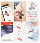 Figurinhas de cigarros modernas. Peças raras. Final dos anos 90. Início da primeira década de 2000. Lote com 4 peças. Lote com 6 peças.