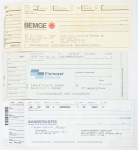 Cheques antigos. Peças curiosas, atualmente com crescente procura por numismatas e colecionadores em geral. Lote com 3 peças variadas.