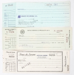 Cheques antigos. Peças curiosas, atualmente com crescente procura por numismatas e colecionadores em geral. Lote com 3 peças variadas.