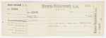 Cheque. Antiga peça financeira com crescente procura no mercado numismático e por colecionadores em geral. Raríssimo.