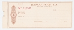 Cheque. Antiga peça financeira com crescente procura no mercado numismático e por colecionadores em geral. Raríssimo.
