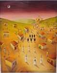 Júlio César Brigato, Procissão, óleo sobre tela, 100x80cm, sem moldura