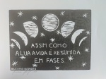 Bacaro Borges, Fases da Lua, xilogravura, 2026, assinada, 24x32cm, sem moldura