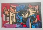 Roberto Burle Marx, Composição, gravura, tiragem 52/119, Edição Póstuma, 66x96cm, sem moldura