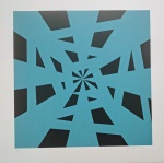 Judith Lauand, Composição Azul, gravura, tiragem 43/100, 50x50cm, sem moldura