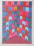 Zingomar Facella, Bandeirinhas, gravura, PI, 70x50cm, sem moldura