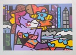 Romero Britto, Penélope, gravura, tiragem PI 2/5, 50x70cm, sem moldura