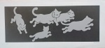 Fang, Gato Prateado, gravura, tiragem 21/50, 22,5x50cm, sem moldura, necessita de limpeza
