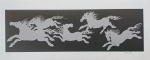 Fang, Cavalo Prateado, gravura, tiragem 36/50, 20x50cm, sem moldura, necessita de limpeza