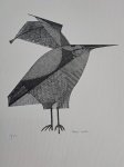 Aldemir Martins, Pássaro, gravura, tiragem 30/100, Edição Póstuma, 50x36cm, sem moldura
