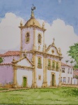 Joel Firmino do Amaral, Ig, Sta Rita, aquarela sobre papel, 41x31cm, sem moldura