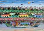 Josinaldo, Lancha Fluvial, acrílico sobre tela, 2026, 50x70cm, sem moldura