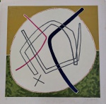 Tito de Alencastro, Composição, gravura, tiragem 108/160, 70x70cm, sem moldura, necessita de limpeza