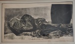 Emanoel Araújo, Descanso, gravura PA, 44x95cm, sem moldura, necessita de limpeza