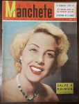 Revista Manchete Nº 97 - 27 de Fevereiro de 1954  Um item de colecionador altamente valioso, com foco total nas celebrações do Carnaval da época e na história do futebol brasileiro. Capa: Bordas com leve desgaste e amarelamento natural do papel.Detalhes: Retorna o padrão de identificação à caneta com anotações e assinaturas sobre o logotipo da Manchete (canto superior direito), ideal para quem está arrematando o lote completo.