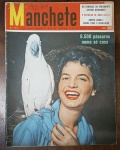 Revista Manchete Nº 154 - 2 de Abril de 1955 Item altamente colecionável, trazendo momentos marcantes da história política nacional e do jornalismo de época. Capa: Apresenta desgaste natural nas bordas e pequenas marcas de manuseio ou vincos superficiais no canto superior esquerdo.Detalhes: Mantém rigidamente o padrão de catalogação do lote, contendo anotações e assinaturas feitas à caneta no canto superior direito (sobre o logotipo da Manchete).