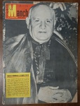 Revista Manchete Nº 342 (8 de Novembro de 1958) - Angelo Roncalli: O Novo Papa João XXIII - Um documento jornalístico e religioso de valor inestimável para colecionadores, lançado imediatamente após o conclave de 1958, registrando a eleição e a apresentação ao mundo do Papa João XXIII. Capa: Apresenta excelente nitidez e ótimo contraste na imagem fotográfica em preto e branco. Contém marcas normais e sutis de manuseio nas bordas e extremidades, além das habituais anotações de arquivo à caneta com carimbo de data ("8-11-58") no canto superior direito.