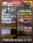 Revista Quatro Rodas Nº 181 (Agosto 1975)  Segredo Opala 76, Teste Maverick Sedã e Dodge 1800 Esta histórica edição traz o selo comemorativo de 25 anos da Editora Abril na capa e é um prato cheio para entusiastas de muscle cars e clássicos nacionais da década de 1970.