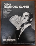Propaganda Original de Época  Bradesco Fundo 157 com Ronald Golias (Anos 60/70)