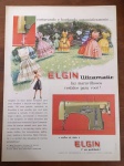 Propaganda Vintage Rara (1961): Máquina de Costura Elgin Ultramatic  "Costurando e Bordando Automaticamente"  Memorabília e Decoração