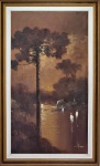 ASSINATURA NÃO IDENTIFICADA- Paisagem- OST-ACID. Med.: 103 x 64 cm.