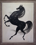 PIERRE GODIN- Cavalos- OST-ACID. Med.: 102 x 83 cm.