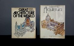 LIVRO- Lote com 2 livros de capa dura, ricamente ilustrado, sendo:  JONH JULIUS NORWICH- ` Grear Architecture of the World`- Bonanza Books New York- 288 páginas e GEORGE MANSELL- `Anatomia da Arquitetura- 190 páginas.