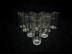Conjunto com 10 copos para long drink, confeccionado em vidro translúcido. Med.: 16 cm.
