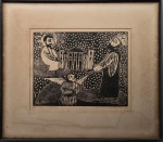 Lucia Basilho- Xilogravura, ACID. Med: 35 x 40 cm.