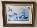 Reprodução Raphael `Two angels` Med 73 x 51 cm, com moldura; 89 x 69 cm. Com moldura em madeira. 