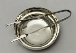 Christofle - Bowl e pegador em metal espessurado a prata. Medindo: 5 x 14 cm e 20 cm.