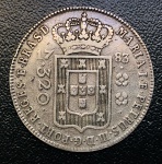 Moeda do Brasil - 320 Reis 1783 - P-332 - 2º Tipo Coroa Alta - Prata (.917) - 8,89 g - 30 mm - Colônia D. Maria e D. Pedro III - Excelente Conservação