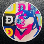 Moeda Rara no Estojo - 1 Dogecoin 2022 Estados Unidos Cripto - Proof FC - 1 OZ - Prata (.999) - 31,1g - 40 mm - com Certificado - Série: Criptomoeda.