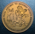 Moeda Libéria - 5 Dolares 2004 - Km-835 FC - Nióbio - 15,55 g - 38 mm - Comemorativa Luta livre - Série: Dos esportes antigos aos modernos.