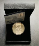 Moeda do Brasil no Estojo com Moeda 5 Reais 2007 - P-742 - Comemorativa XV Jogos Pan-Americanos Rio - Prata (.925) - 27 g - 40 mm - Proof Fc - com Certificado .