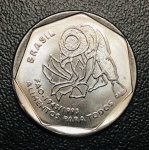 Moeda do Brasil - 25 Centavos 1995 - FC - Edição comemorativa Aniversário de 50 anos da FAO - Alimentos para Todos.