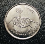 Moeda do Brasil - 10 Centavos 1995 - FC - Edição comemorativa Aniversário de 50 anos da FAO - Alimentos para Todos .