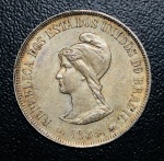 Moeda do Brasil - 500 Reis 1889 - P-672 - Prata (.917) - 6,375 g - 25 mm - Republica - Excelente Conservação Bonita.