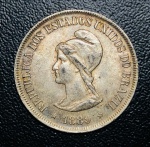 Moeda do Brasil - 500 Reis 1889 - P-672 - Prata (.917) - 6,375 g - 25 mm - Republica - Excelente Conservação Bonita.