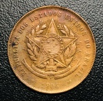 Moeda do Brasil - 20 Reis 1904 - B- Bronze - Republica - Excelente Conservação.