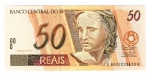 Cédula Do Brasil - 50 Reais 1ª Familia 2009 C-323 FE - Serie Nº 6042 - 2ª Chancela - (Guido Mantega / Henrique de Campos Meirelles).
