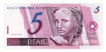 Cédula Do Brasil 1º Serie Nº 0001 - 5 Reais 2009 - C-280 FE - 1ª Familia - (Guido Mantega - Alexandre Tombini ).