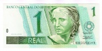 Cédula Do Brasil 1º Serie Nº 0001 - 1 Real 1999 - C-251 FE - 1ª Familia - 2ª Chancela ( Pedro Malan - Arminio Fraga ).