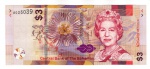 Cédula Bahamas - 3 Dolares 2019 P-78 FE - Rainha Elizabeth II - Série: CRISP Evolution.