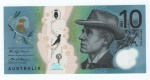 Cédula Estrangeira Austrália - 10 Dolares 2017 P-63 Polimero FE - Andrew Barton `Banjo` Paterson.