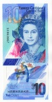 Cédula Estrangeira - Estados Orientais do Caribe - 10 Dolares 2019 P-57 Polimero FE - Rainha Elizabeth II.