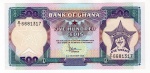 Cédula Estrangeira Gana - 500 Cedis 1986 P-28a Sob/FE - Banco de Gana.