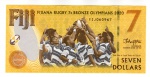 Cédula Estrangeira Fiji - 7 Dólares 2022 - FE - Comemorativa Fiji Rugby 7s nos Jogos Olímpicos de Tóquio, Japão. 