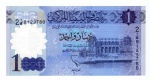 Cédula Estrangeira - Líbia - 1 Dinar 2019 - Polimero FE - Comemorativa 8º Aniversário da Revolução de 17 de fevereiro de 2011.